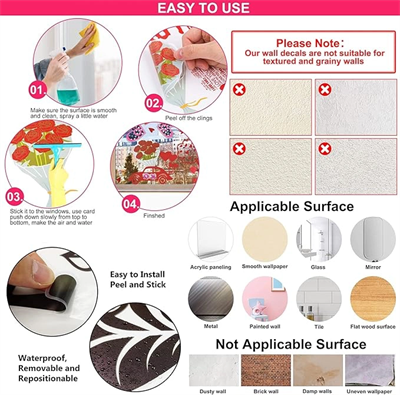 Tropikal Bitkiler Duvar Stickerı Model A