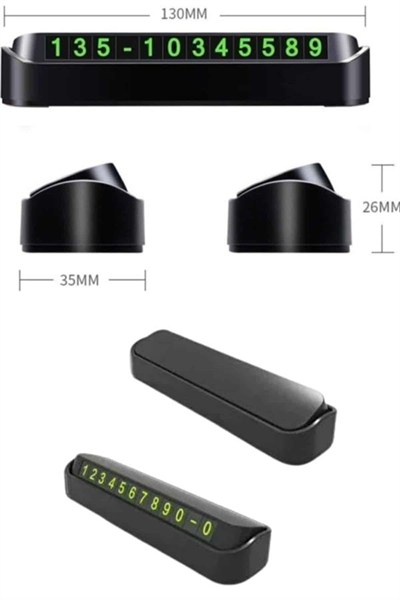 Tüm Araçlara Uyumlu Araç Içi Park Numaratör Oto Araç Numaratör