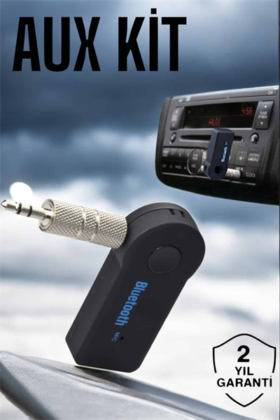 Tüm Araçlara Uyumlu Aux Car Bluetooth Kablosuz Araç Bağlantı Kiti