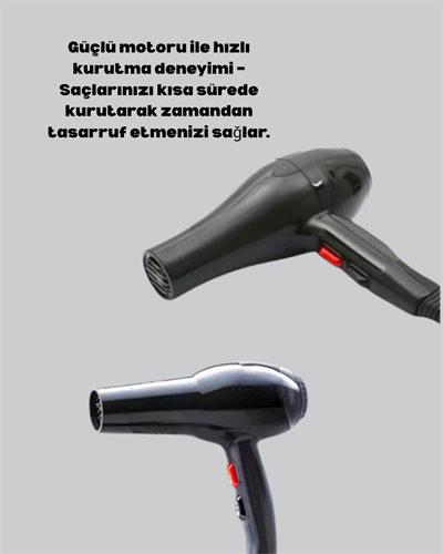 Tüm Saç Tipleri İçin 2200W Güçlü Fön Makinesi