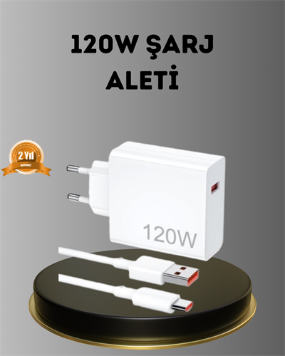 Turbo 120W Hızlı Şarj Cihazı – Kısa Devre ve Akım Koruma Özellikli