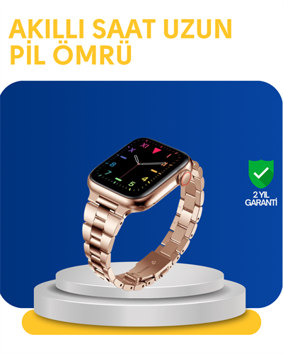 Türkçe Destekli Akıllı Saat Suya Dayanıklı Çok Fonksiyonlu
