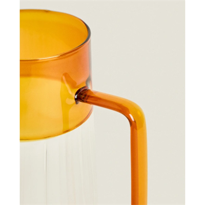 Turuncu Detaylı Cam Sürahi 1600 ml