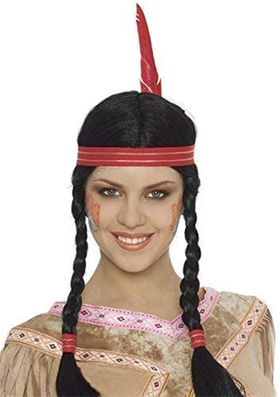 Tüylü Örgülü Kızılderili Parti Peruğu