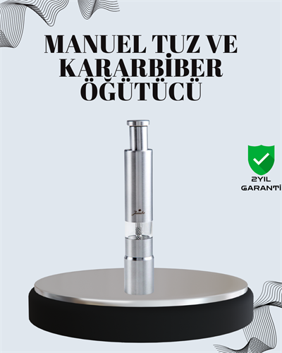 Tuz ve Kararbiber Öğütücü - Şeffaf Akrilik Hazne