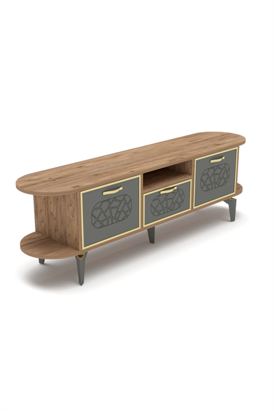 Tv Sehpası Mira 5030 Atlantik Gold 160 Cm 35 Cm 50 Cm
