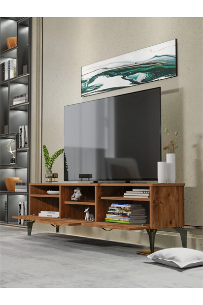 Tv Sehpası Tv Ünitesi 160 Cm Atlantik Çam Gold Mistral 5070