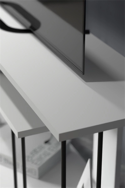 Tv Sehpası Tv Ünitesi Raflı 140 Cm Gzd Plus Beyaz