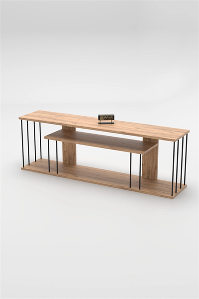 Tv Sehpası Tv Ünitesi Raflı 140 Cm Gzd Plus Atlantik Çam