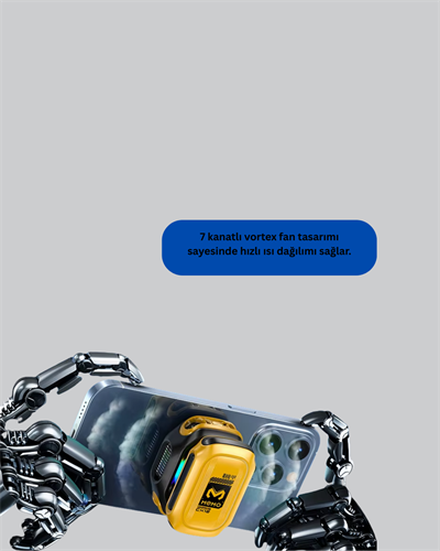 Type-C Girişli AI Modlu Yüksek Performanslı Telefon Soğutucu