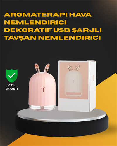 USB Bağlantılı Sessiz Çalışan LED Işıklı Nemlendirici Difüzör 200 ml
