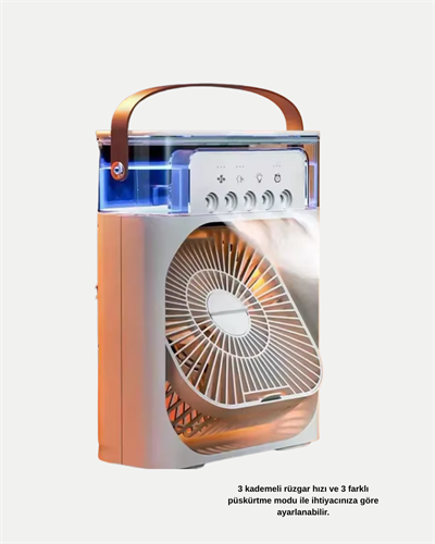 USB Bağlantılı Taşınabilir Mini Klima Fan 500ML Su Hazneli ve Sessiz Çalışma