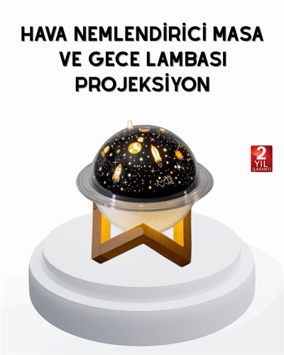 USB Mini Hava Nemlendirici ve Projeksiyon Lamba – Taşınabilir, Sessiz, Dekoratif Aromaterapi Cihazı