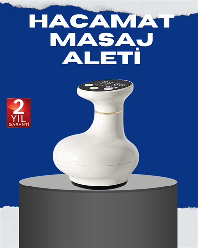 USB Şarjlı 3 Fonksiyonlu Masaj Aleti Kupa Terapisi ve Gua Sha