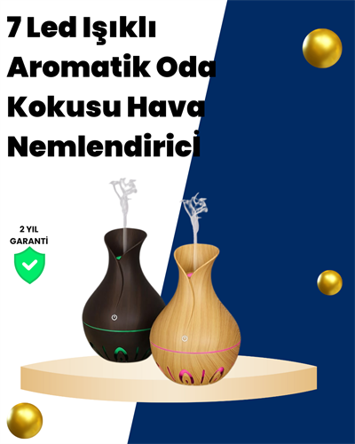 USB Şarjlı 7 Renk LED Işıklı Sessiz Çalışan Mini Hava Nemlendirici
