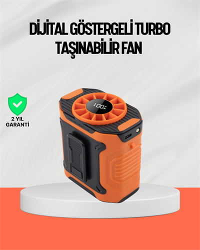 USB Şarjlı Güçlü Hız Ayarlı El ve Bel Fanı