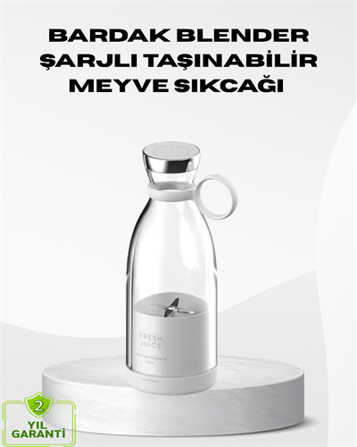 USB Şarjlı Kablosuz Blender – Taşınabilir, Kompakt ve Çevre Dostu Meyve Sıkıcı