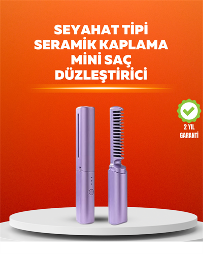 USB Şarjlı Kablosuz Saç Düzleştirici – Seyahat ve Günlük Kullanım