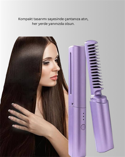 USB Şarjlı Kablosuz Saç Düzleştirici – Seyahat ve Günlük Kullanım