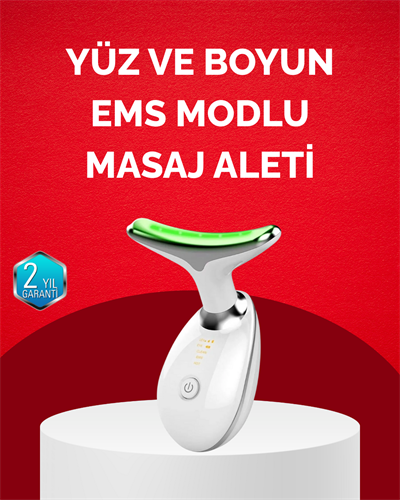 USB Şarjlı LED Işık Terapili Yüz Boyun Bakım Cihazı