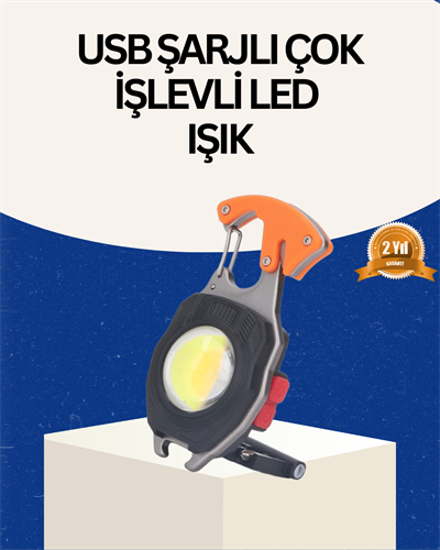 USB Şarjlı Mini LED Anahtarlık Fener