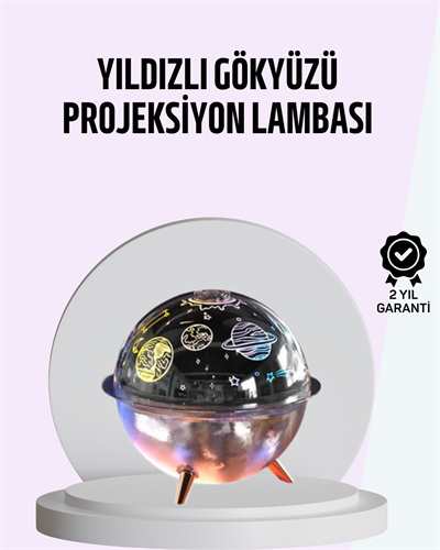 USB Şarjlı Uzay Temalı Işık Projektörü Hava Nemlendirici