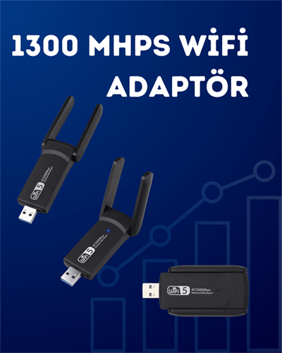 USB WiFi Adaptör – 1200 Mbps Hız