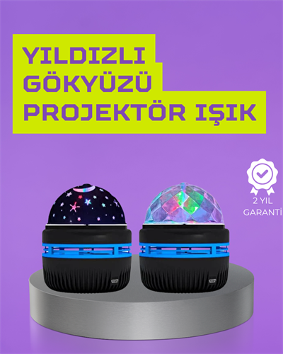 USB’li Yıldız Projektör Lamba – Döner Galaxy Işık Şovu, Çocuk ve Yetişkin Uyku Lambası