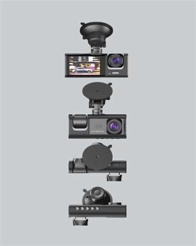 Üç Kameralı Araç DVR Full HD Gece Görüşlü ve 2 inç IPS Ekranlı