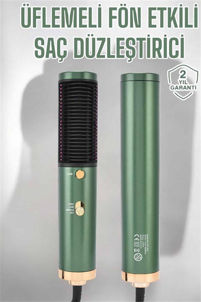 Üflemeli Fön Tarak Düzleştirici Seramik Kaplama Elektriklenme Karşıtı