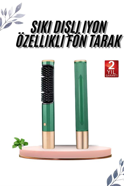 Üflemeli Saç Düzleştirici Fön Tarak Yüksek Isı Ayarlı İyon Özellikli
