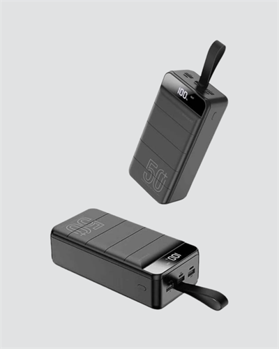 Ultra Güçlü 50.000 mAh Powerbank – LED Ekranlı, Çoklu Bağlantı Seçenekli, Akıllı Koruma Sistemli Şarj Ünitesi