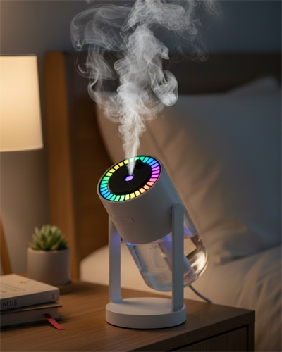 Ultrasonik Hava Nemlendirici Renkli Işık ve Manuel Püskürtme Ayarı
