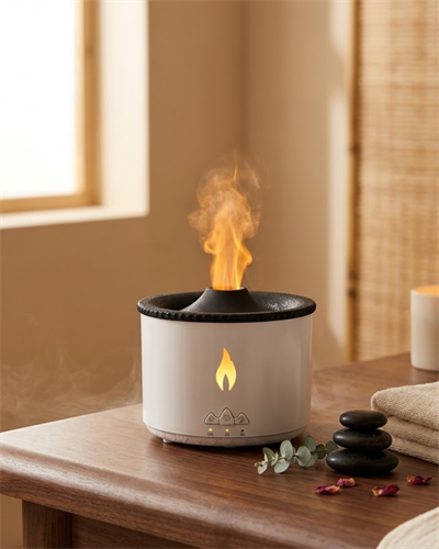 Ultrasonik Uçucu Yağ Difüzörü Alev Görünümlü Ortam Nemlendirici