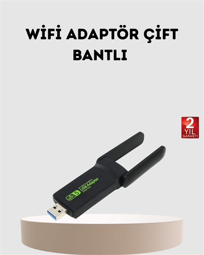 Ultratekno Dual Band WiFi Adaptör – 1200 Mbps, USB 3.0, Çift Antenli, Geniş Kapsama Alanı ve Yüksek Hız
