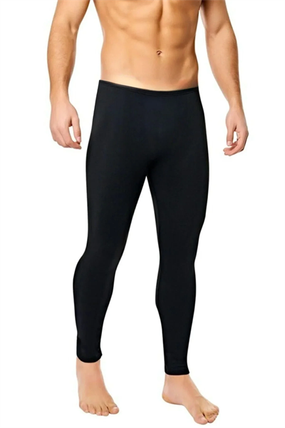 Unisex Şardonlu Termal İçlik Tayt Siyah