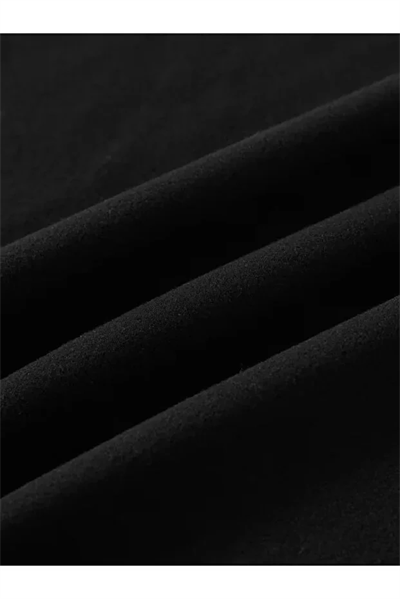 Unisex Şardonlu Termal İçlik Tayt Siyah