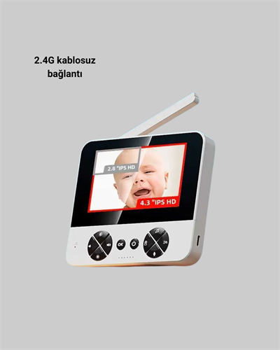 Uzaktan Kontrollü Bebek Kamerası Ninni ve Zoom Özellikli