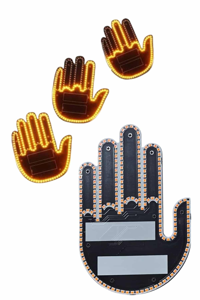 Uzaktan Kumandalı Araba Parmak Hareketi Işığı Parmak Işığı LED Araba Arka Pencere