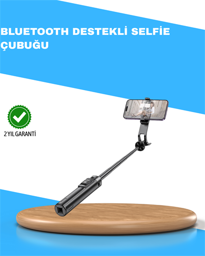 Uzaktan Kumandalı Bluetooth Selfie Çubuğu– Işıklı, 130 cm Ayarlanabilir