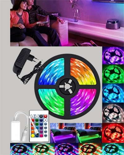 Uzaktan Kumandalı RGB Smart Şerit LED Işık Esnek ve Taşınabilir Dekorasyon