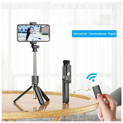 Uzaktan Kumandalı Tripod Özellikli Selfie Çubuğu