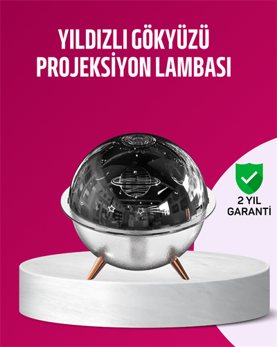 Uzay Temalı Projeksiyonlu Nemlendirici USB Güçlü Gece Lambası