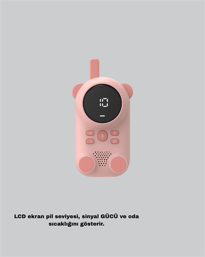 Uzun Menzilli Bebek Telsizi 1-3 Km Çekim 22 Kanal LCD Ekran VOX Şarjlı