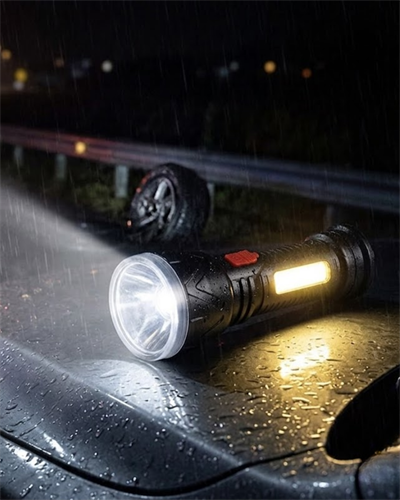 Uzun Menzilli Işıldak Şarjlı 9 LED 4 Kademeli Aydınlatma