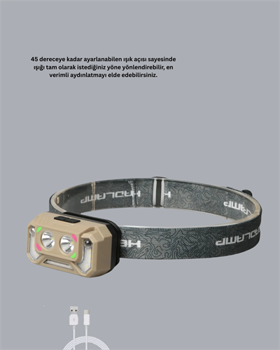 Uzun Menzilli Sensörlü LED Kafa Lambası Kamp ve Yürüyüş