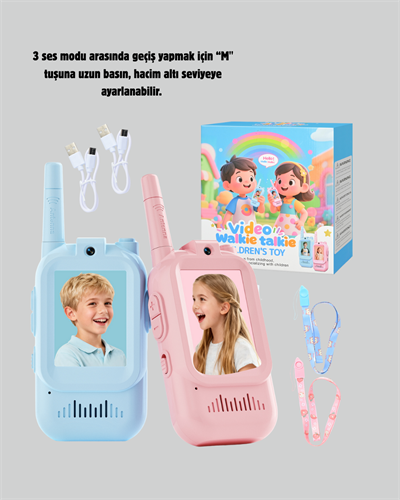 Uzun Menzilli Video Walkie Talkie Eğitici ve Eğlenceli Oyuncak