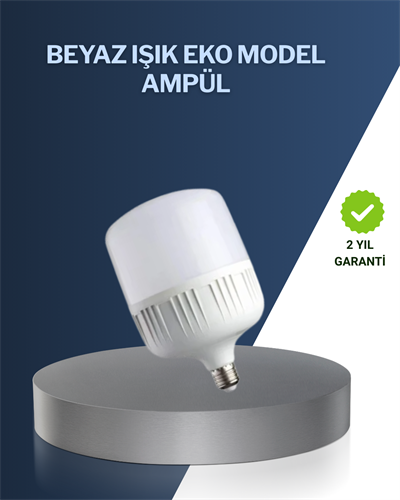 Uzun Ömürlü Şarjlı LED Ampul 30 Watt Güçlü Aydınlatma