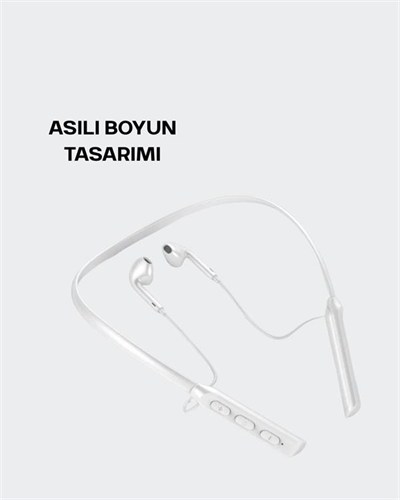 Uzun Pil Ömürlü Kablosuz Kulaklık – Boyun Askılı, 100 Saat Kullanım