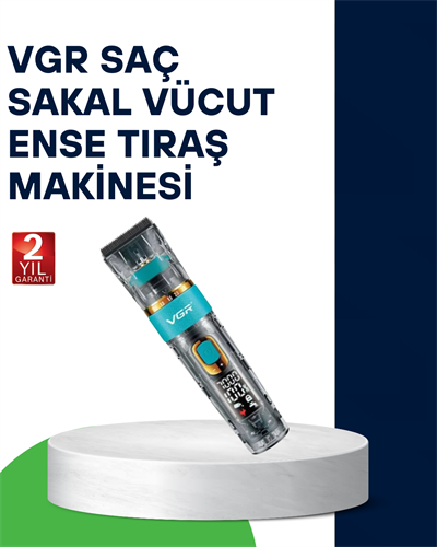 VGR V-695 Profesyonel Saç ve Sakal Kesme Makinesi Şarjlı ve Kablolu Kullanım